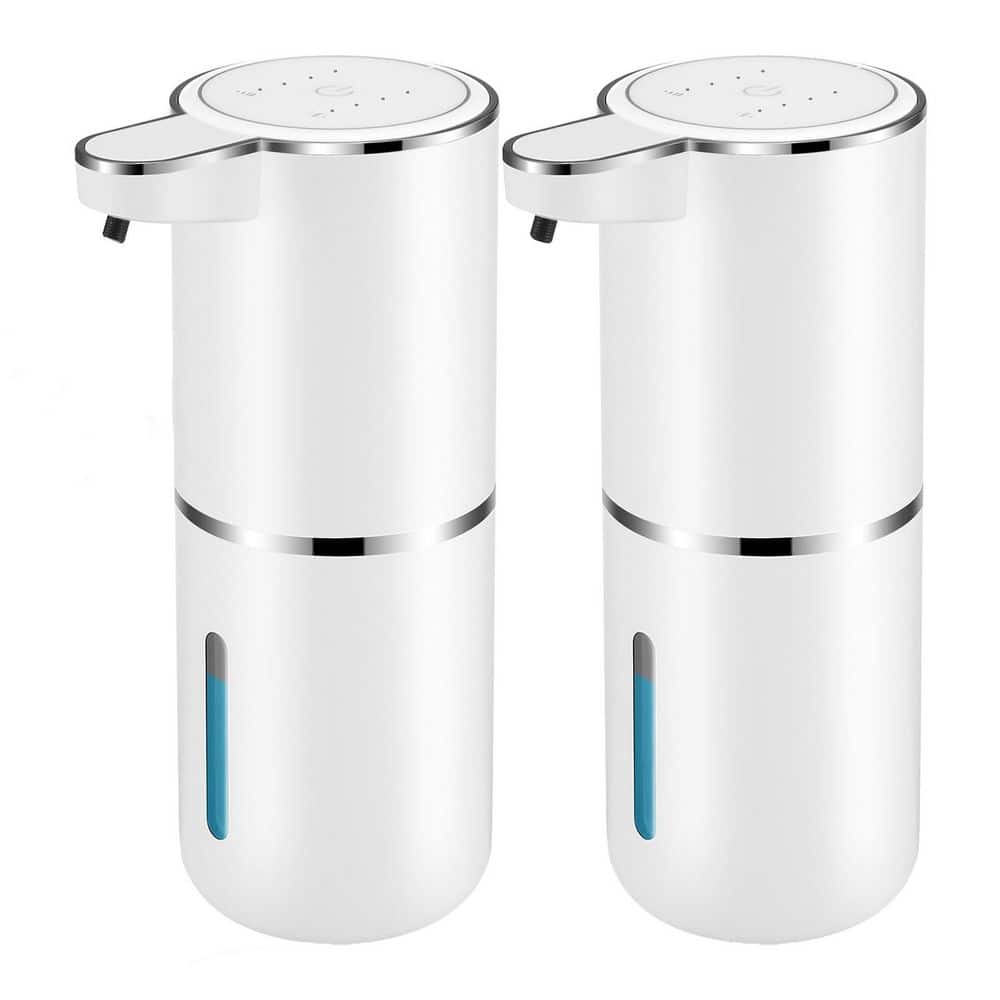 White Automatic Foaming Soap Dispenser Wall Mounted Touchless Smart 12.8oz USB for Bathroom Kitchen 2 Pack price history on PriceWatchPro