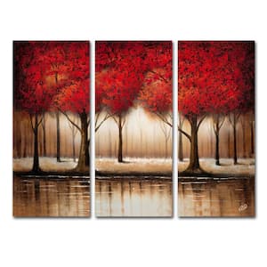32 in. x 42 in. "Parade of Red Trees" by Rio Printed Canvas Wall Art
