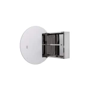 Severn 21-1/2 in. W x 21-1/2 in. H x 4-3/10 in. D Frameless Stainless Steel Surface-Mount Bathroom Medicine Cabinet