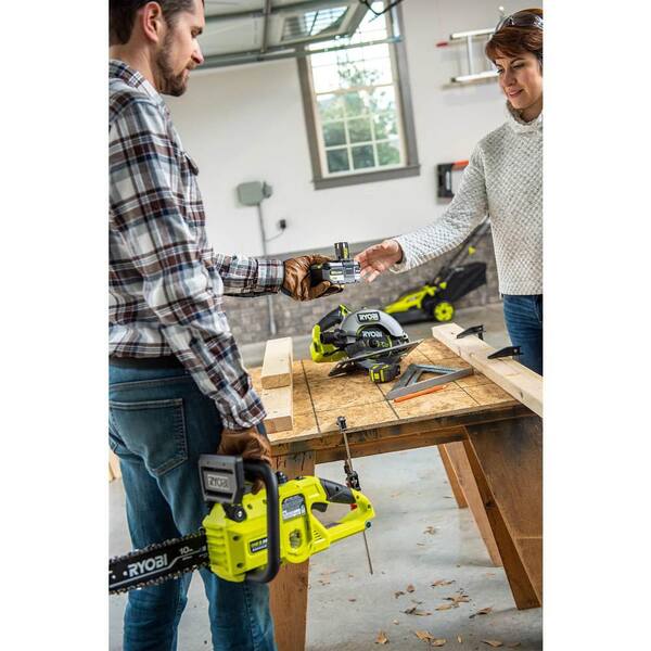 Ryobi ONE+ 18V Lithium-Ion 2.0 Ah, 4.0 Ah, and 6.0 Ah High Performance Batteries and Charger Kit w/ HP Brushless Circular Saw