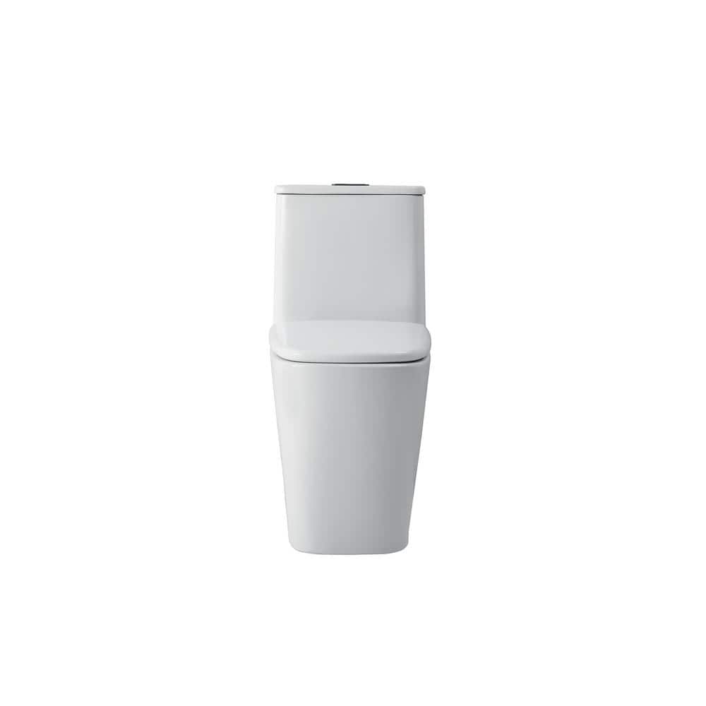 Simply Living One-Piece 1.2 GPF Dual Flush Siphon Jet Elongated Toilet in W