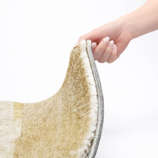 Dream Shag Premium Machine Washable Abstract ADS624 Beige 10 ft. x 14 ft. Area Rug