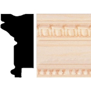 1 in. x 1-7/8 in. x 96 in. Hardwood Emboss Picture Frame Moulding
