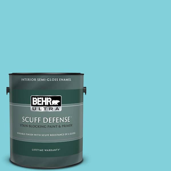 BEHR ULTRA 1 gal. #P470-3 Sea of Tranquility Extra Durable Semi-Gloss Enamel Interior Paint & Primer