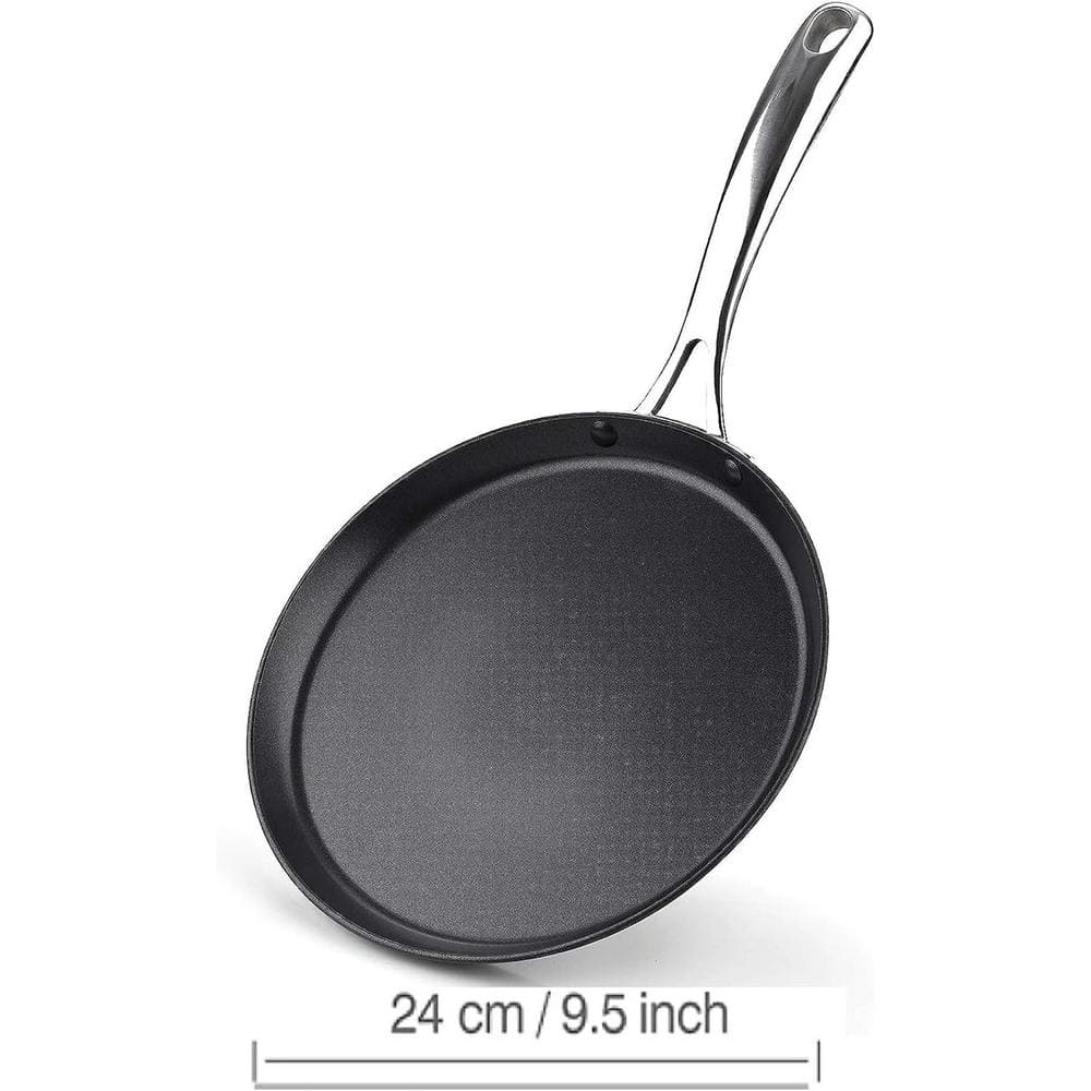 Cooks Standard 9.5-Inch Black Nonstick Hard Anodized Crepe Pan