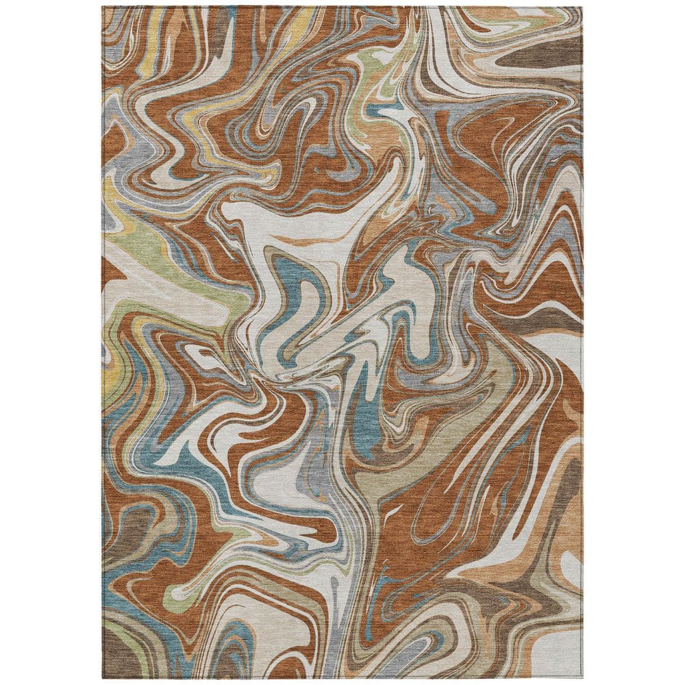 Chantille Machine Washable Indoor/Outdoor Abstract ACN2395 Paprika 10 ft. x 14 ft. Area Rug price history on PriceWatchPro