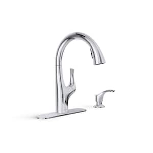 Avi Single-Handle Pull Out Sprayer Kitchen Faucet in Polished Chrome