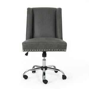 Chiara Slate Microfiber Home Office Desk Chair with Stud Accents