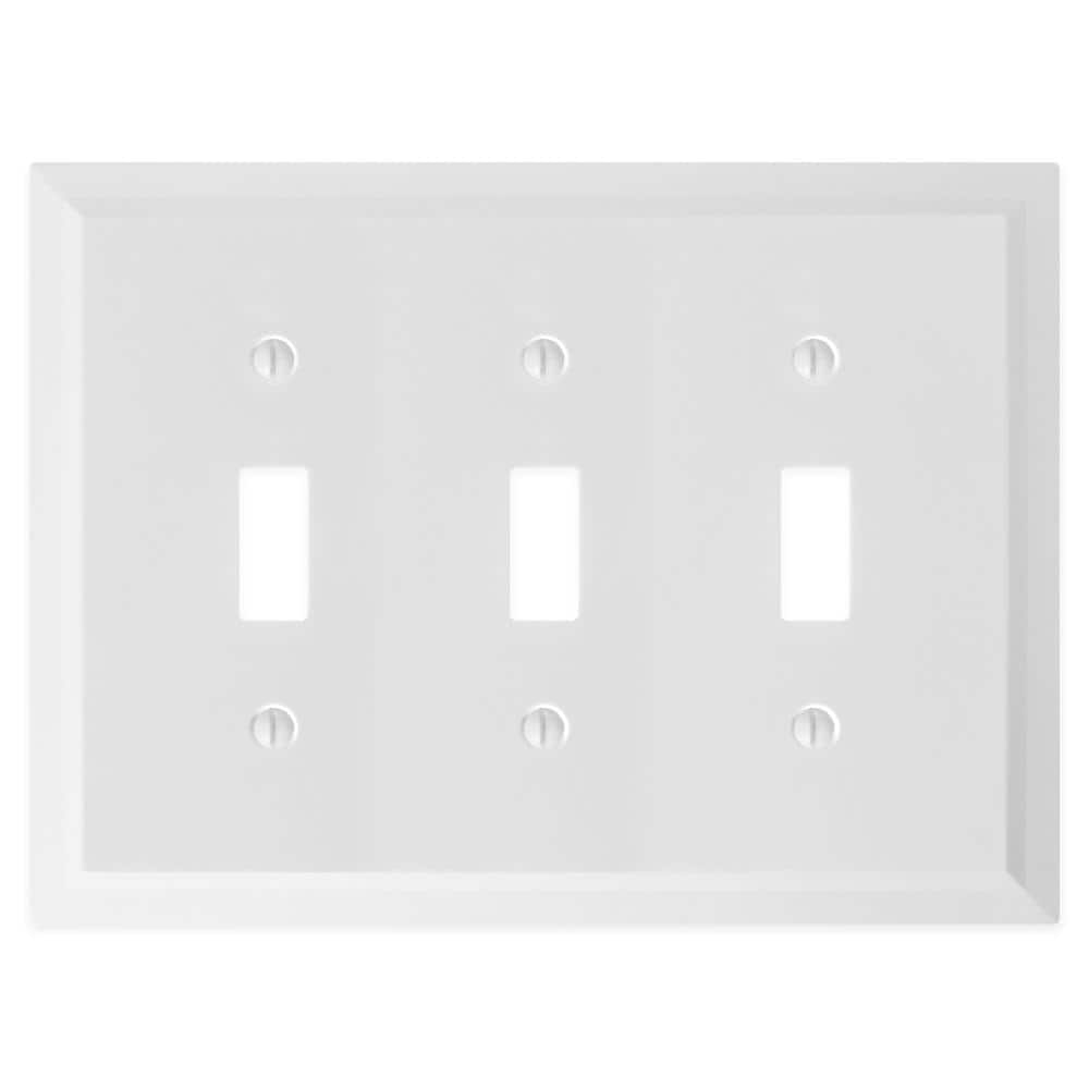 Questech Bright White Satin 3-Gang Toggle Bevel Wall Plate SWP5106-67HD ...