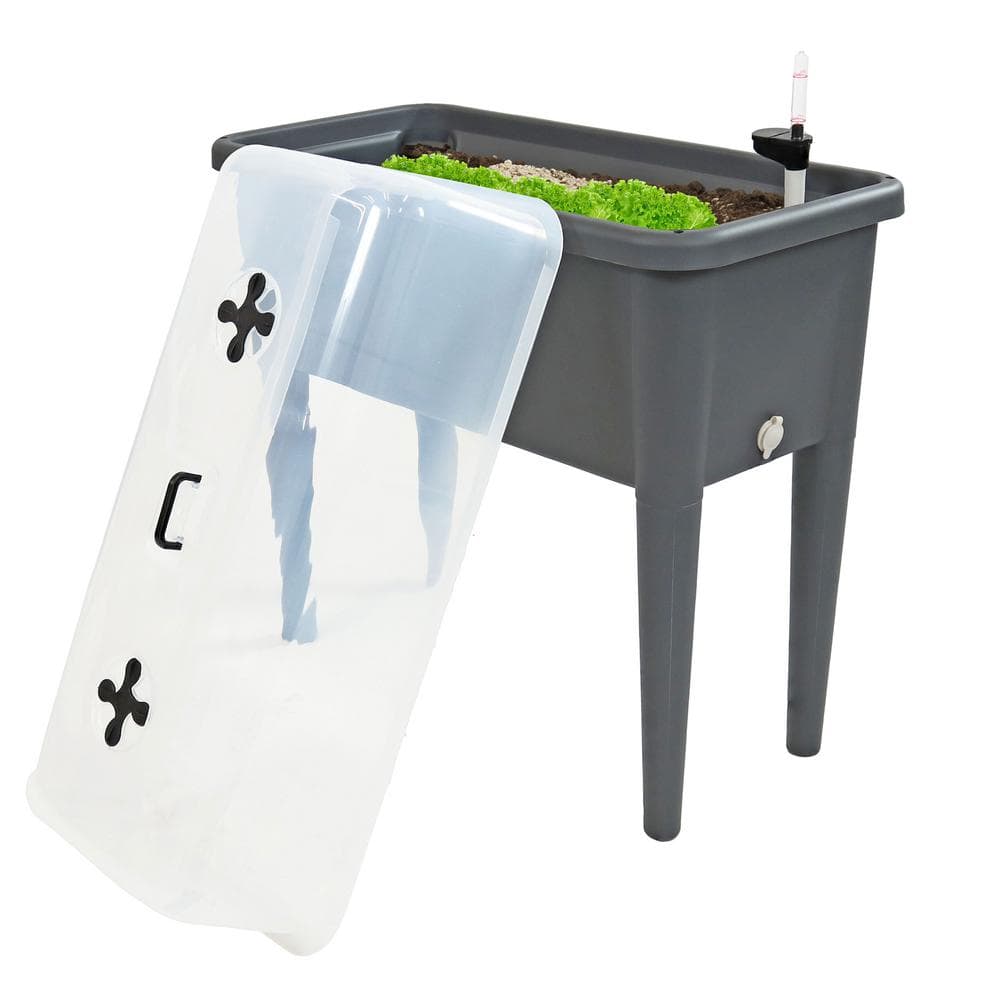 Sunnydaze 14.5 in. x 30 in. x 33 in. Plastic Self-Watering