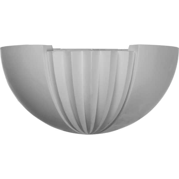 Ekena Millwork 7 in. x 6-7/8 in. x 16-1/2 in. Primed Polyurethane Traditional Sconce