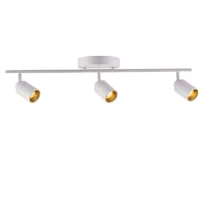 Shura 3-Light White Integrated LED Track Light with Rotatable Heads, 2 ft. Fixed Track Lighting Kit, 3000k, 1470 Lumens