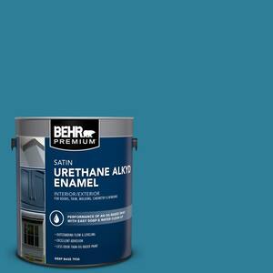 1 gal. #M480-6 Valley of Glaciers Urethane Alkyd Satin Enamel Interior/Exterior Paint