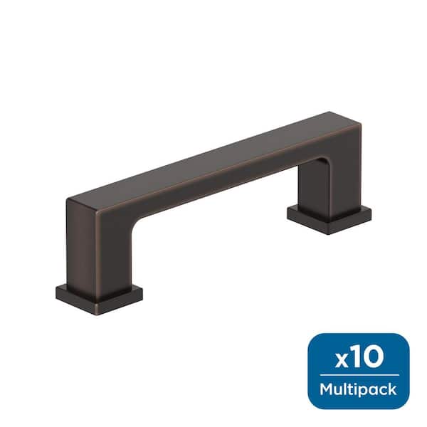 Amerock 10-Pack Bridgeport 3 in.  76mm  Traditional Oil Rubbed Bronze Bar Cabinet Pulls