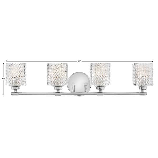 HINKLEY - Elle 32.0 in. 4 Light Chrome Vanity Light