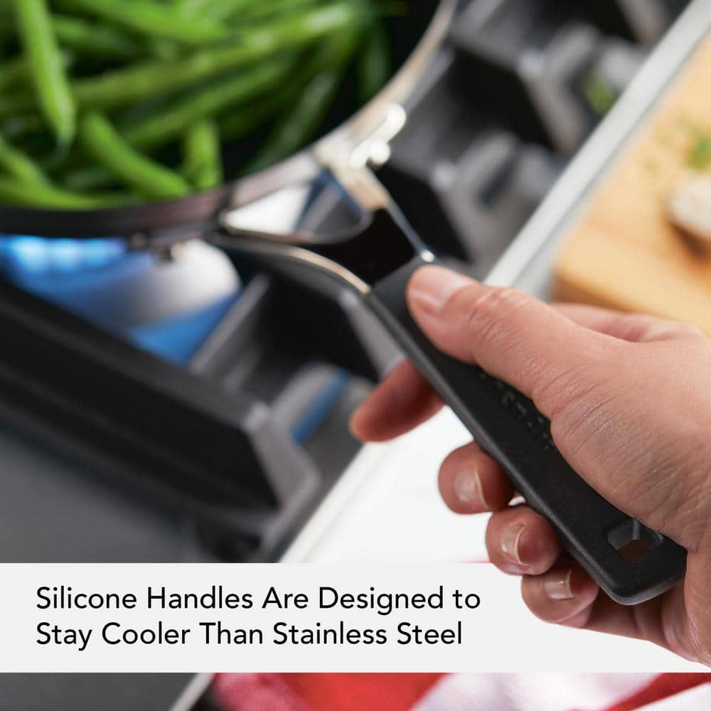 12 in. Brushed Stainless Steel Frying Pan - thumbnail 6