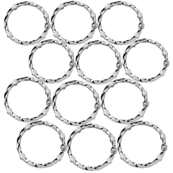 Utopia Alley Shower Eternity Curtain Rings in Chrome (Set of 12)