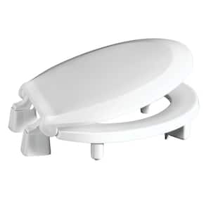 ADA Compliant 3 in. Raised Round Closed Front with Cover Toilet Seat in White