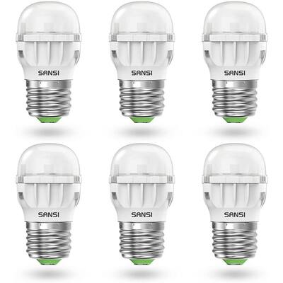 DUMILOO LED Refrigerator Light Bulb 5W 40W Equivalent Fridge Light Bulb E26 Medium Base A15 Freezer Appliance Bulbs Daylight White 6000K, 2 Pack