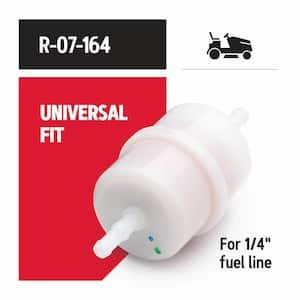 Fuel Filter for Riding Mowers, Fits Kohler and All Filters with 1/4 in. ID Fuel Hose