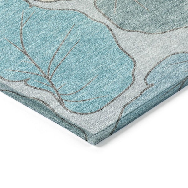 Chantille Machine Washable Indoor/Outdoor Abstract ACN2348 Teal 2 ft. x 3 ft. Accent Rug