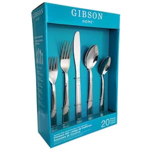 Creston 20 Piece Stainless Steel Flatware Set with Tumble Finish