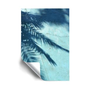 Turquoise Shadow Trees Removable Wall Mural