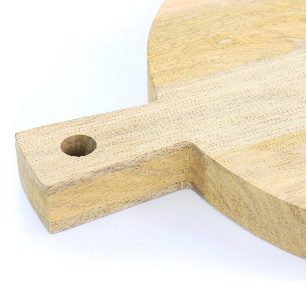 14" Round Mango Wood Charcuterie Serving Board