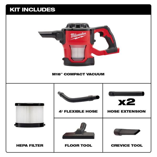 M18 18-Volt Lithium-Ion Cordless Compact Vacuum (Tool-Only) M18 18-Volt Lithium-Ion Cordless Compact Vacuum (Tool-Only)