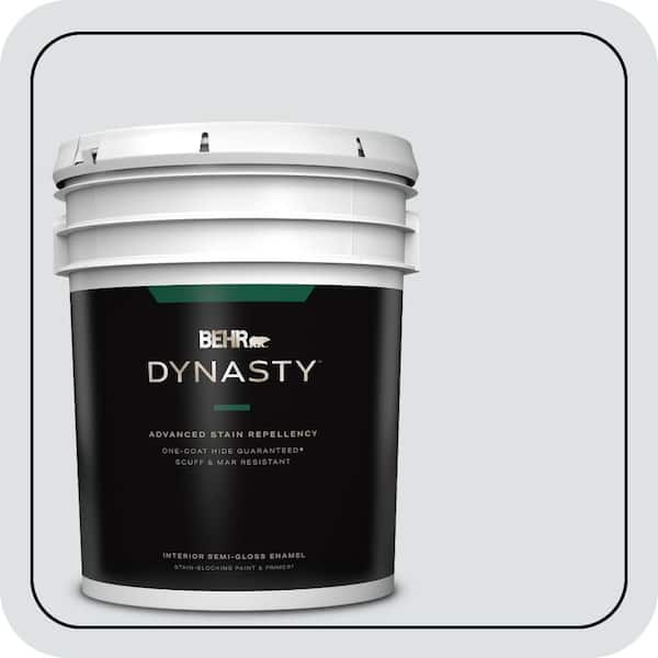 BEHR DYNASTY 5 gal. #MQ3-27 Etched Glass One-Coat Hide Semi-Gloss Enamel Interior Stain-Blocking Paint & Primer