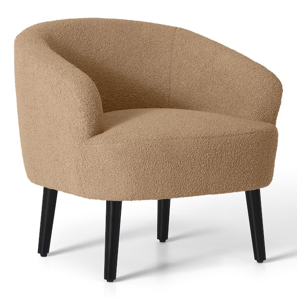 Bayville 29 in. Mid-Century Modern Barrel Club Chair in Camel