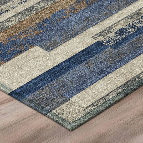 Chantille Machine Washable Indoor/Outdoor Abstract ACN3166 Navy 2 ft. x 3 ft. Accent Rug