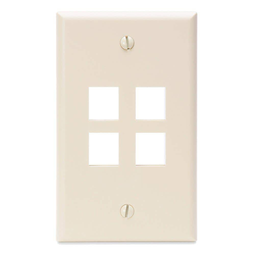 UPC 078477279441 product image for Almond 1-Gang Audio/Video Wall Plate (1-Pack) | upcitemdb.com