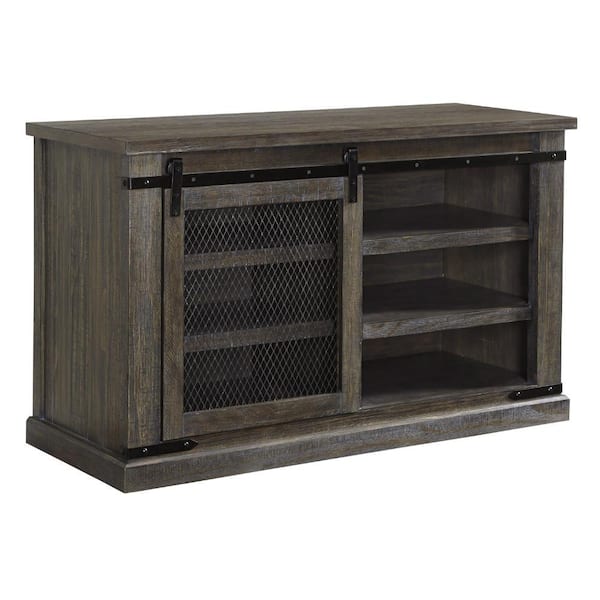 Benjara 50 in. Brown Wood TV Stand Fits TVs up to 48" in. with 3 Shelves