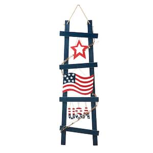 36 in. H Patriotic/Americana Ladder-shaped in. USA in. Porch Decor
