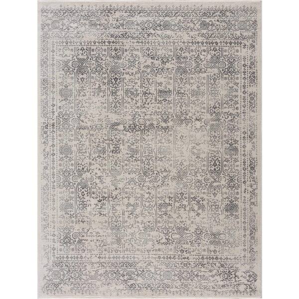 HAUTELOOM Michie Cream/Gray/Light Slate 9 ft. x 12 ft. Area Rug