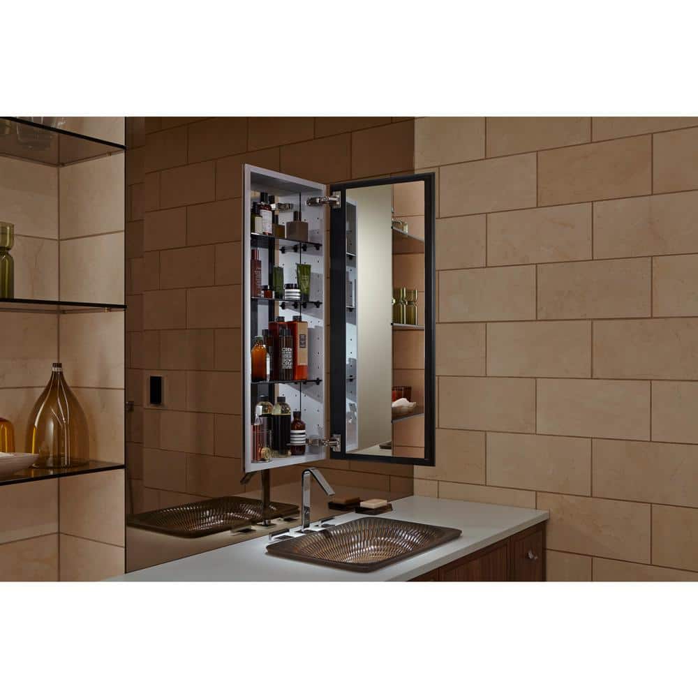 Cantata 36" Frameless Aluminum Medicine Cabinet with Adjustable Shelves