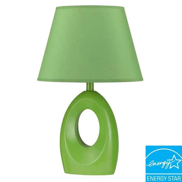 CAL Lighting 17 in. Green Resin Childrens Accent Lamp -Discontinued