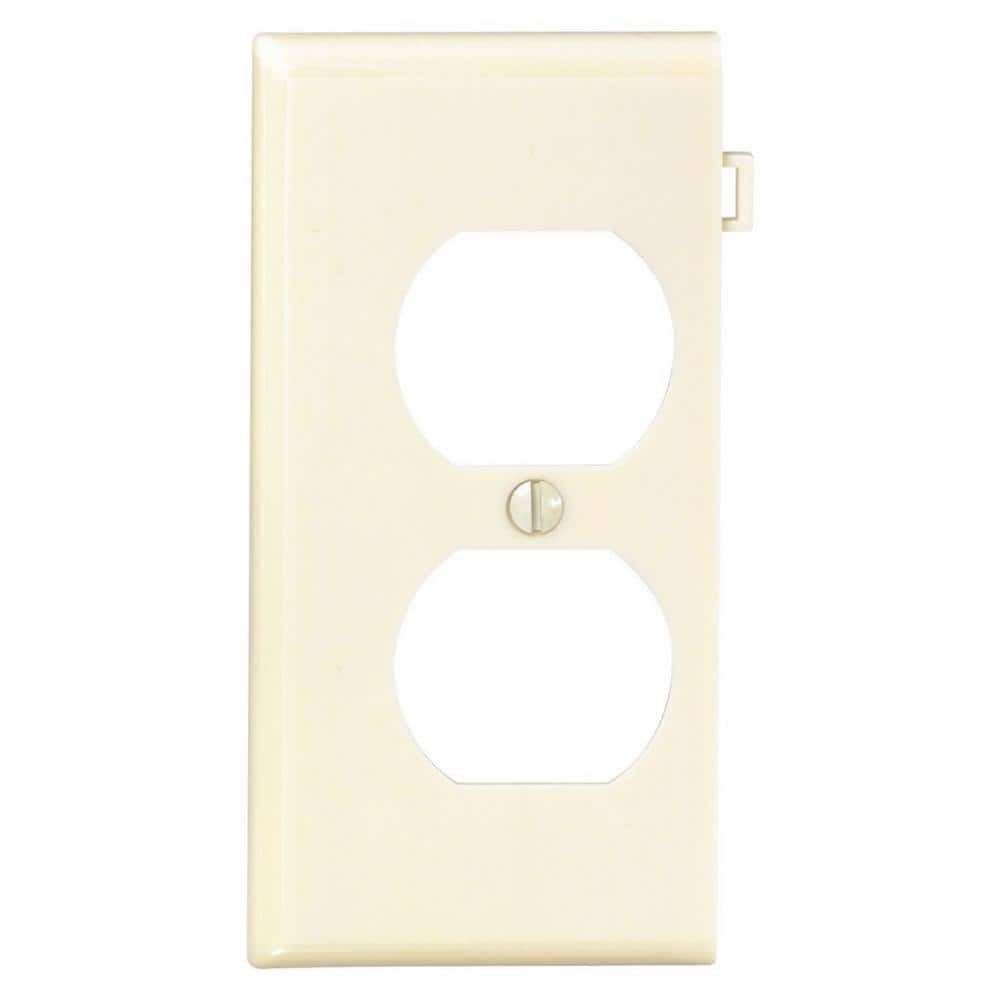 UPC 078477839256 product image for 1-Gang Ivory Duplex Outlet/Receptacle Nylon Standard Sectional End Panel Wall Pl | upcitemdb.com