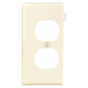 Sectional Duplex End Panel Wall Plate, Ivory