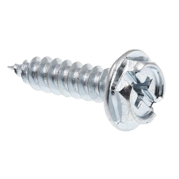 Prime-Line #10 X 3/4 in. Zinc Plated Steel Slotted Drive Hex Washer Head Self-Tapping Sheet Metal Screws (75-Pack)