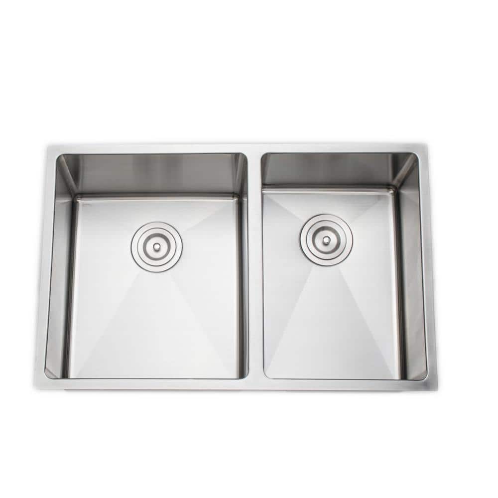30'' Stainless Steel Double Bowl Drop-In Kitchen Sink