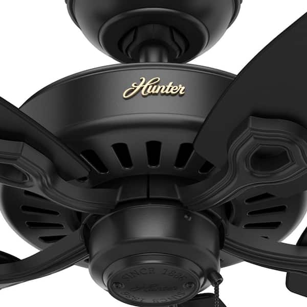 Indoor Matte Black Ceiling Fan, How To Use Hunter Ceiling Fan Without Remote