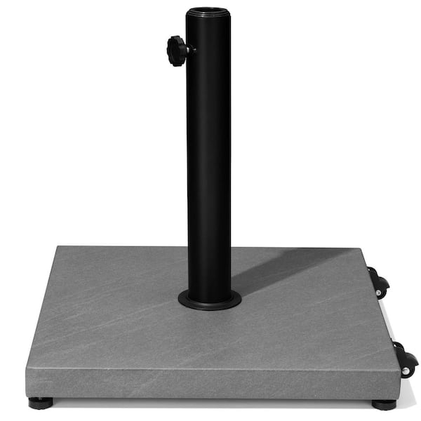Crestlive Products 40 lbs. Concrete Patio Umbrella Base in Gray With Wheels