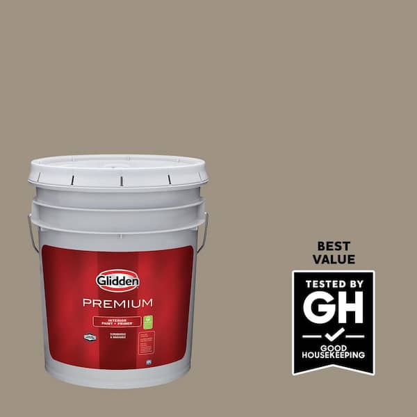 Glidden Premium 5 gal. #PPG1023-5 Stone Gray Eggshell Interior Latex Paint