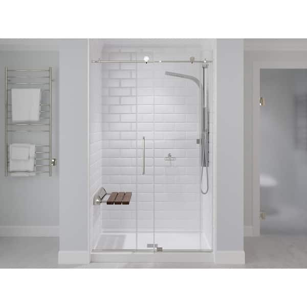 21 in. x 15 in. Wall Mounted Shower Seat in Brushed Nickel Trim 21 in. x 15 in. Wall Mounted Shower Seat in Brushed Nickel Trim