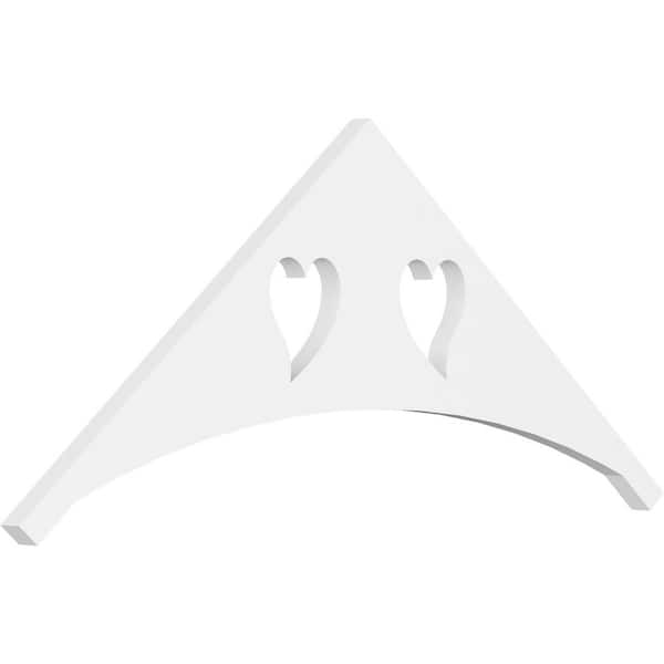 Ekena Millwork 1 in. x 36 in. x 15 in. (10/12) Pitch Winston Gable Pediment Architectural Grade PVC Moulding