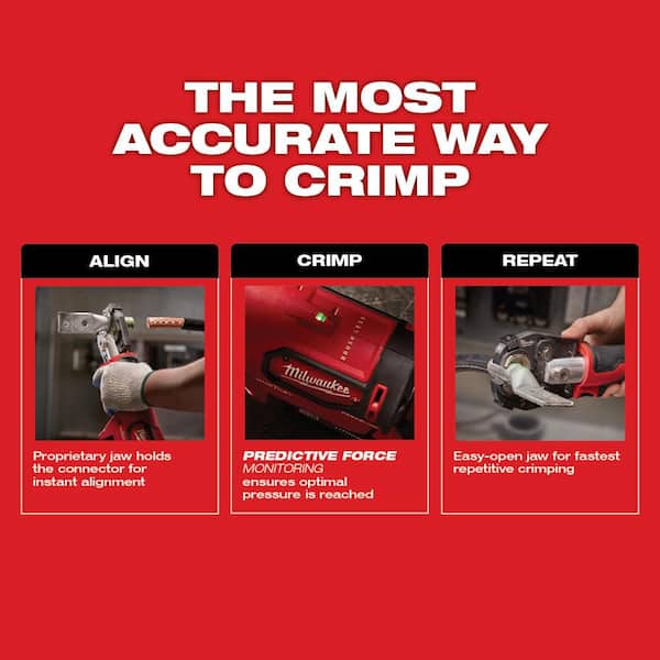 i♡ Milwaukee M18 18V Lithium-Ion Cordless FORCE LOGIC 600 MCM Crimper
