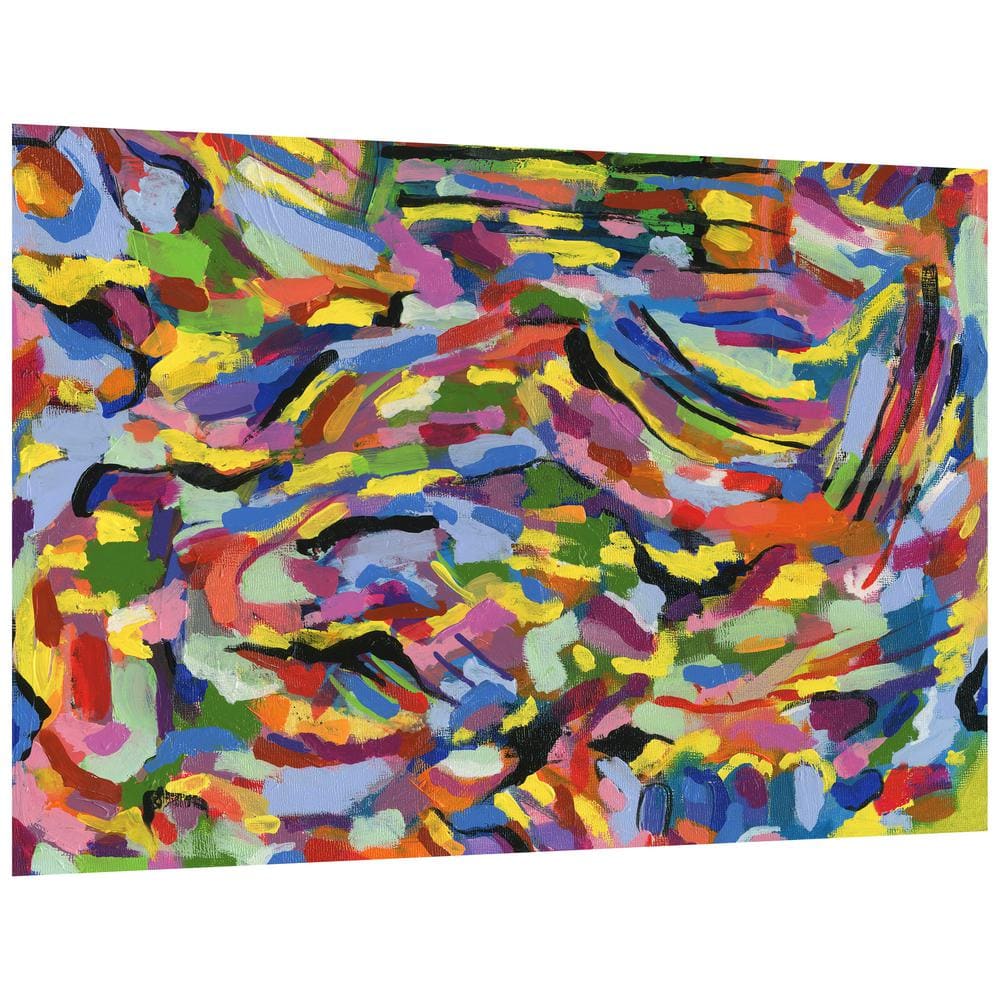 Rules of the Rainbow I Multicolor Tempered Glass Abstract Wall Art