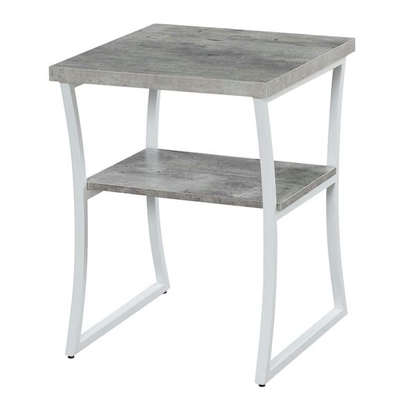 Convenience Concepts X-Calibur Faux Birch and White 23.75 in. H End Table